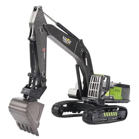 Queeble |  Die-Cast Excavator – 1:50 Scale Metal Construction Toy | Rotating Cabin & Movable Arm