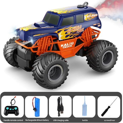 Queeble | LUMO Kaiju RC Monster Truck – 5 Channel Remote Control Car | Off-Road Big Wheels for Kids Age 6+