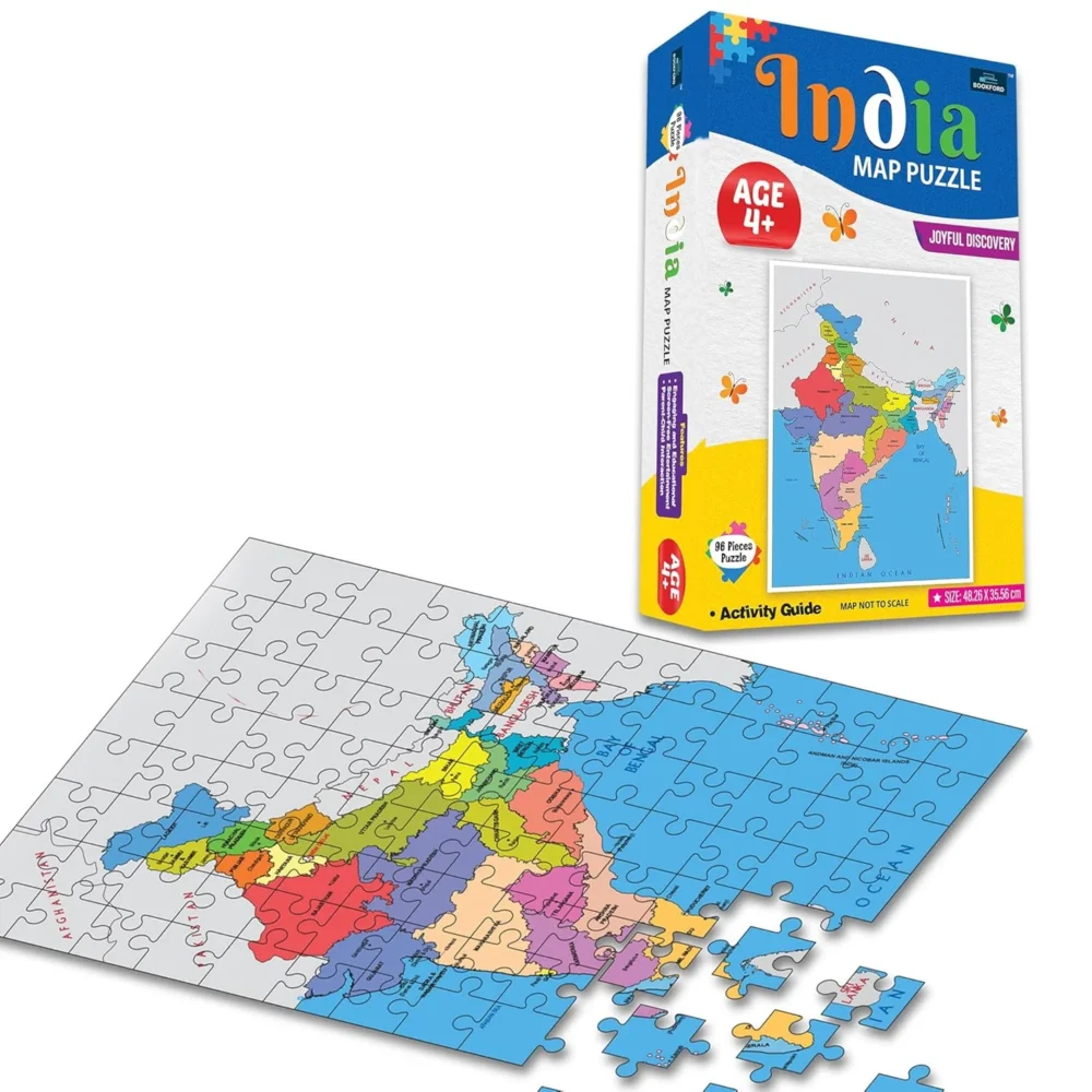 Queeble | Bookford India Map Jigsaw Puzzle - Image 3