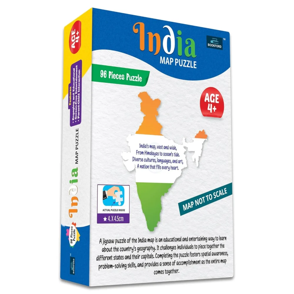 Queeble | Bookford India Map Jigsaw Puzzle - Image 2